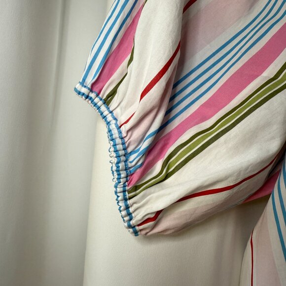 NWOT Hill House The Genevieve Nap Dress Size Medium Rainbow Stripe Cotton Medium - Picture 12 of 15